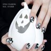 JMEOWIO Semi Cured Gel Nail Strips Halloween Cute Ghost Gel Nail Stickers Nail Supplies Nail Art Design Decoration Accessories