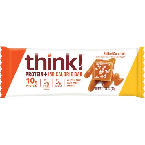 thinkThin Protein & Fiber Bars, Salted Caramel, 1.41 Ounce (20 Count)