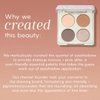 HALEYS Eyeshadow Quad Palette - Re-play Long-Wearing, Talc-Free, Easy-To-Use Buttery velvety Shades, “The Everything” Eye Makeup Palette, Matte and Glitter powders, Smooth Blending, Pigmented, Vegan