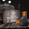 Viking Revolution Wooden Beard Comb & Case, Dual Action Fine & Coarse Teeth, Perfect for use with Balms and Oils, Top Pocket Comb for Beards & Mustaches (2 Pack)