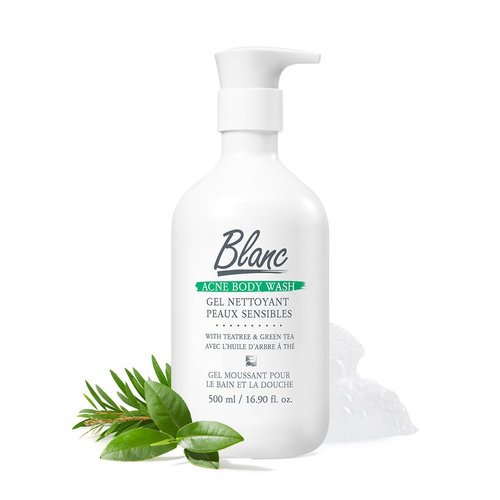 Saint Blanc Green Tea & Tea Tree Body Wash – For Acne-Prone Skin, with Centella & Heartleaf Extracts, Moisturizing, Hypoallergenic, Korean Skincare, 16.9 fl. oz