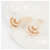 Pearl Hair Comb Small Decorative Hair Side Comb Delicate fan-shaped Appearance and Embellished with Pearls Elegant Pearl Hair Side Comb for Women