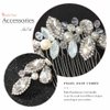 Brishow Crystal Bride Wedding Hair Comb Silver Rhinestone Hair Piece Beads Bridal Hair Accessories for Women and Girls