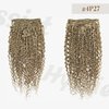 Hyssiet 16 Inch Curly Human Hair Clip in Extensions 7pcs with 16 Clips Healthy Wavy Clip Hair Extensions Real Human Hair 120g Light Brown Highlighted Bleach Blonde Soft Thick Curly Hair Extensions