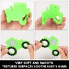 Baby Tractor Teething Toys,Food Grade Silicone Teether with One-Piece Pacifier Clip Holder,Highly Effective Pain Relief for 3 Months+ Boy and Girl,BPA Free,Freezer Safe. (Green)