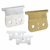 USonline911 2 Pairs of Replacement T-Shaped Blade Hair Clippers Replacement T-Shaped Beard Trimmer Replacement Kit (Gold and Silver Short Teeth)