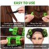 65 Pieces Magnetic Rollers Plastic Rollers Hair Curlers Set 4 Sizes for Long Medium Short Hair, Duck Hair Clips Hairnet Hairdressing Styling Tool
