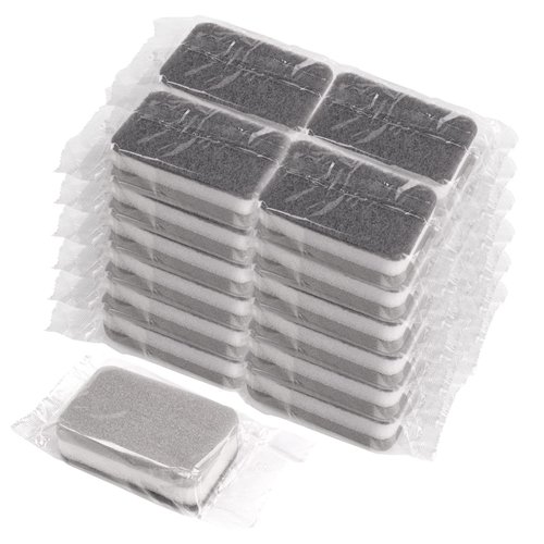 Sponge Individually Wrapped, Kitchen Dishwashing Sponges Bulk, Non Scratch Dishes Scouring Pad, Odor-Free Cleaning Sponge Wipes Scrubber Suitable for Travel Camping Apartments Airbnb (24 Pack)