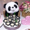 24Pcs Panda Cupcake Toppers Glitter Green Bamboo Cupcake Picks Cute Animal Bear Cake Decorations Baby Shower Kids Birthday Panda Theme Party Supplies