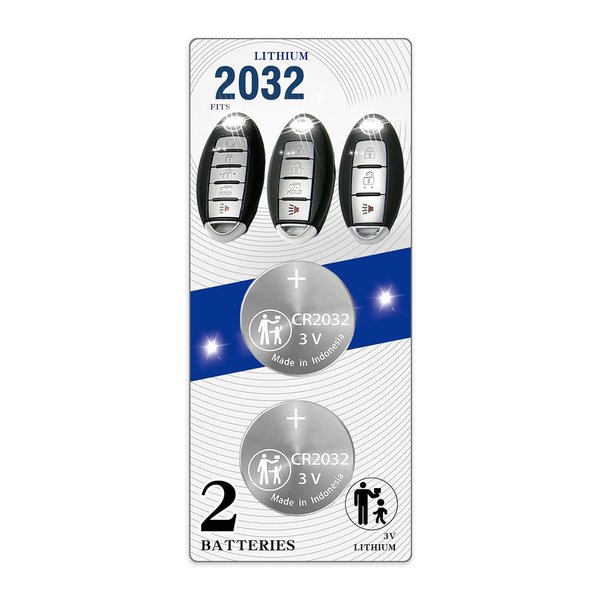 uuam (2Pack) CR2032 2032 Remote Key Fob Battery Key case Shell Replacement for Nissan (2007-2022+) 370Z Altima Armada GT-R Kicks Leaf Maxima Murano Pathfinder Rogue Sentra Titan Versa