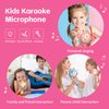 Vamosoun Kids Karaoke Machine,Children’s Karaoke Microphone, Birthday Gifts,Music Toys for Toddlers,Handheld Wireless Microphone,Kids Portable Bluetooth Speaker, Pink