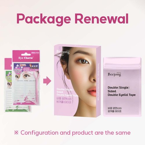 Beejong Korean Eye Charm Double Eyelid Tape Hooded Eye Lift – Eyelid Tape Face Tape Lifting Invisible –Droopy Eyelid Lifter Eye Lid Strips for Hooded Eyes (Double Sided 4mm 180p)