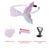 WJYX BOWS 10pcs Girls Headbands Sequins Glitter Mermaid Party Hairbands with Teeth Reversible Fish Tail Headband Birthday Party Favors Hair Accessories for Toddlers Kids Children