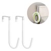 2pcs Potty Seat Hook, Multifunctional Potty Hook for Kids Z Shaped Door Hangers No Drill Over The Door Hooks for Hanging Potty Training Seat Toilet Tank Wardrobes Closets Cabinets (White)