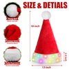 tgosomt Santa Hat, Light up Christmas Hat with LED Lights, Flashing Santa Hat for Adults/kids/Baby (Kid)