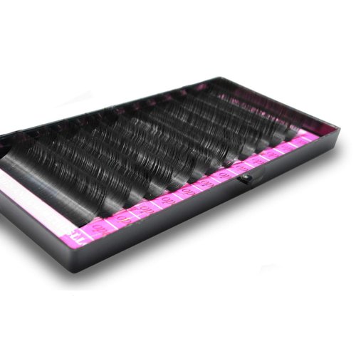 Eyelash Extensions C Curl 8mm Mixed Single Mink Lash Tray With Eyelash Glue and Tweezer, supplies Individual Eyelashes Salon Use Black Mink False Lashes