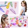 292PCS Baby Hair Clip, Toddler Girls Hair Accessories, Kids Hair Clips for Styling, Flower Candy Fruits Rainbow Cute Hair Clips for Girls