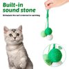 MiOYOOW Cat Toy Sisal Ball, Tricolor Hanging Cat Balls Handmade Cat Scratcher Ball Interactive Toy for Indoor Cats Kittens