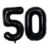 GOER Number 50 Balloons for 50th Birthday Party Decorations,42 Inch Jumbo Foil Helium Balloons for 50th Anniversary (Black)