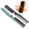 2pcs Double Teeth Folding Comb for Teasing and Hair Braiding - Collapsible Pocket Brush for Salon Styling, Portable for Men and Women