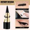 Go Ho 2 PCS Black Gel Eyeliner Stick,Waterproof Eye Liner Pen,Cat Eye Black Smokey Eyeshadow,Smooth Black Eyeliner Pencils Eye Black Face Paint Stick Halloween Makeup Set