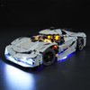 LED Light Kit Compatible with Lego Technic Koenigsegg Jesko Absolut Grey Hypercar, Lighting Set Compatible with Lego Technic 42173 Building Blocks Model (Lights Only, No Set)