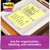 Post-it Super Sticky Notes, 4x6 in, 5 Pads, 2x the Sticking Power, Canary Yellow, Recyclable