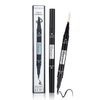 Vtrem 2 in 1 Microblade Eyebrow Pen + Eyeliner Latest Fork-tips Tattoo Eye Brow Pencil with Black Liquid Eyeliner Double-headed Waterproof Stay All Day Eyebrow Pencils and Eye Liner (#01 Light Brown)