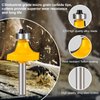 Yueqing Zhongji roundover Router bit 1/4 Shank Router bits 1/4 Shank 1/4-Inch Shank Roundover Edging Router Bit Set Corner Rounding Edge Forming Bit Set 1/2", 3/8", 5/16" ,1/4",3/16",1/8"Radius 6 Pack