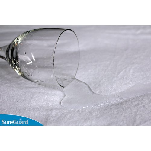 SureGuard Queen Size Mattress Protector - 100% Waterproof, Hypoallergenic - Premium Fitted Cotton Terry Cover White