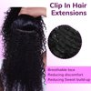 IDN BEAUTY Clip In Hair Extensions Real Human Hair, 14 Inch 120g 7pcs Natural Black 4c Afro Kinky Curly Human Hair Clip In Extensions Remy Hair Clip Ins Real Human Hair Black Women Thick Hair