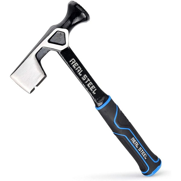 REAL STEEL Ultra Onepiece Steel Drywall Hammer with Milled Face, 14 oz Wall Board Tool 0521