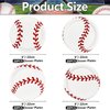 PTECDROTS 80Pcs Baseball Party Plates Decorations - Including 9” Baseball Ball Plates Disposable Dinner Plates for Kids Baseball Fan Sports Event Baseball Theme Party Supplies