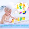 50 Pcs Baby Bath Toys Bulk Infant Bath Toys Water Float Squeak Rubber Animal Toys Bathtub Pool Toy for Toddlers Kids Bath Time Shower Party Favors Birthday Gifts, Random Style(Jungle Style)