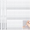 50 Pack Empty Cuticle Oil Pen 3ml Refillable Transparent Twist Pens, Empty Nail Oil Pen with Brush Tip, Eyelash Growth Liquid Tube, Cosmetic Lip Gloss Container for Applicators