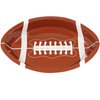 Anapoliz Football Serving Trays | 10 Pcs Plastic Football Snack Trays | Game Day Football Serveware | Tailgate Party Serving Platter | Football Party Decorations | Reusable Big Game Chip Trays