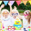 Hooqict 9 Pcs DIY Building Blocks Glasses Building Bricks Party Supplies for Kids Creative Building Block Birthday Party Favors, Carnival Party Glasses Decorations