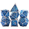 AUSTOR 7-Die Metal DND Dice Set Dungeons and Dragons Dice with Box Roll Playing Game Dice Polyhedral Dice D20 D12 D10 D% D8 D6 D4 Metal Dice for Pathfinder MTG RPG Board Games