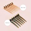 Kitsch Duck Billed Hair Clips for Styling, Metal Hair Clips for Women, Alligator Hair Clips, Hair Roller Clips & Hair Clips for Makeup, Hair Styling Clips for Hair Sectioning, 6pcs (Rose Gold)