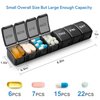 Small Pill Organizer 2 Times a Day, 2 Pack 7 Day Pill Box 1 Time a Day, Travel Friendly Day Night Vitamin Organizer, Weekly AM PM Pill Case Container