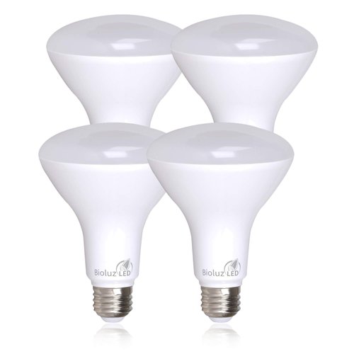 Bioluz LED 4 Pack 90 CRI BR30 LED Bulbs Dimmable 7.5W = 65 Watt Replacement 2700K Warm White 650 Lumen Indoor Outdoor Flood Lights UL Listed Title 20 High Efficacy Lighting (Pack of 4)