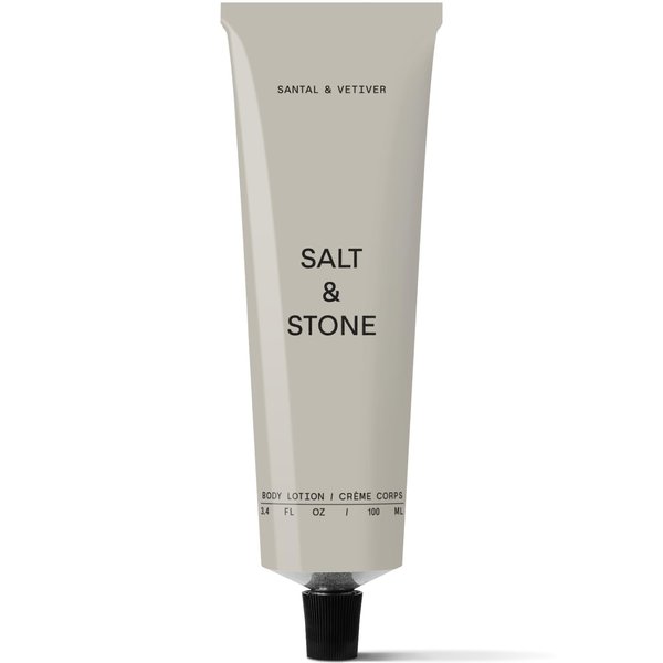 Salt & Stone Body Lotion for Women & Men| Scented Daily Body Lotion | Hydrates, Nourishes & Softens Skin | Restores Dry Skin | Fast-Absorbing | Cruelty-Free & Vegan (100 ml) (Santal & Vetiver)