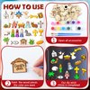 Mootycapa 24 Pcs Christmas Christian DIY Wooden Magnets to Paint, Nativity Scene Glow in The Dark Wood Painting Crafts, Jesus Fridge Magnets Craft Kits for Boys Girls School Home Party Activities