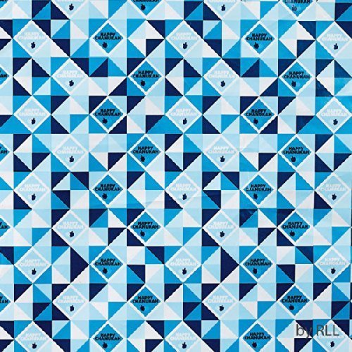 Blue Diamond Happy Chanukah Gift Wrap 30 Square Feet Roll