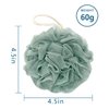 Awontar Bath Loofah Sponge, 60G Shower Loofah Exfoliating Body Scrubber Sponge, 4 Count Bath Mesh Pouf Ball for Women and Men
