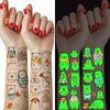 60PCS Glow in the Dark Polar Bear Temporary Tattoos Stickers Birthday Party Decorations Supplies Favors for Kids Boys Girls Gifts Classroom School Prizes Rewards