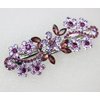 Faship Purple Crystal Flower Hair Barrette Clip
