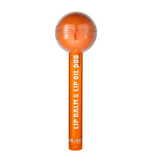 AKARY Lip Gloss and Lip Balm Combo, Lollipop Chamele Lipgloss, Chapstick and Lip Oil Duo, Novelty Lollipop Moisturized Jelly Lip Lip Oil Lip Glaze Luster Lipstick for Women and Girls (Orange)