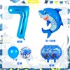 Shark Birthday Decorations, Blue Shark 7 Balloon Number, Sea Animal Balloons, 7 Year Old Girl Birthday Decorations, Ocean Birthday Party Decorations (7)