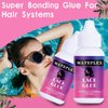 Lace Wig Glue for Front Lace Wig, Waterproof Super Hold Wig Glue with Tools, Invisible Hair Bonding Glue for Lace Front Wig and Poly Hairpieces, Toupee, Cosmetic Hair Systems 1.3OZ